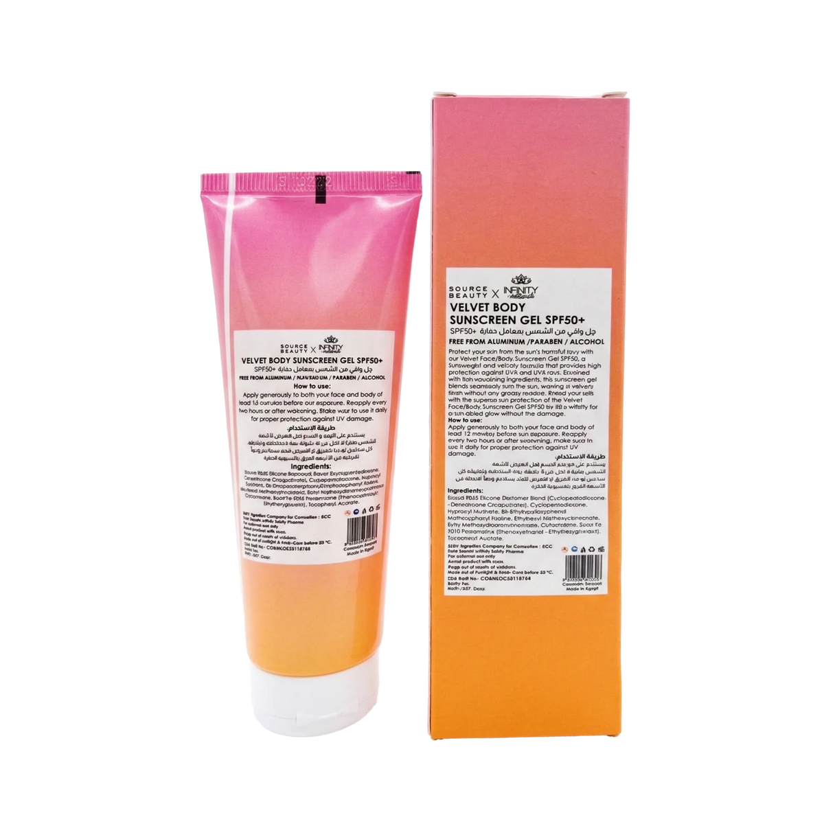 Velvet Body Sunscreen Gel SPF50+