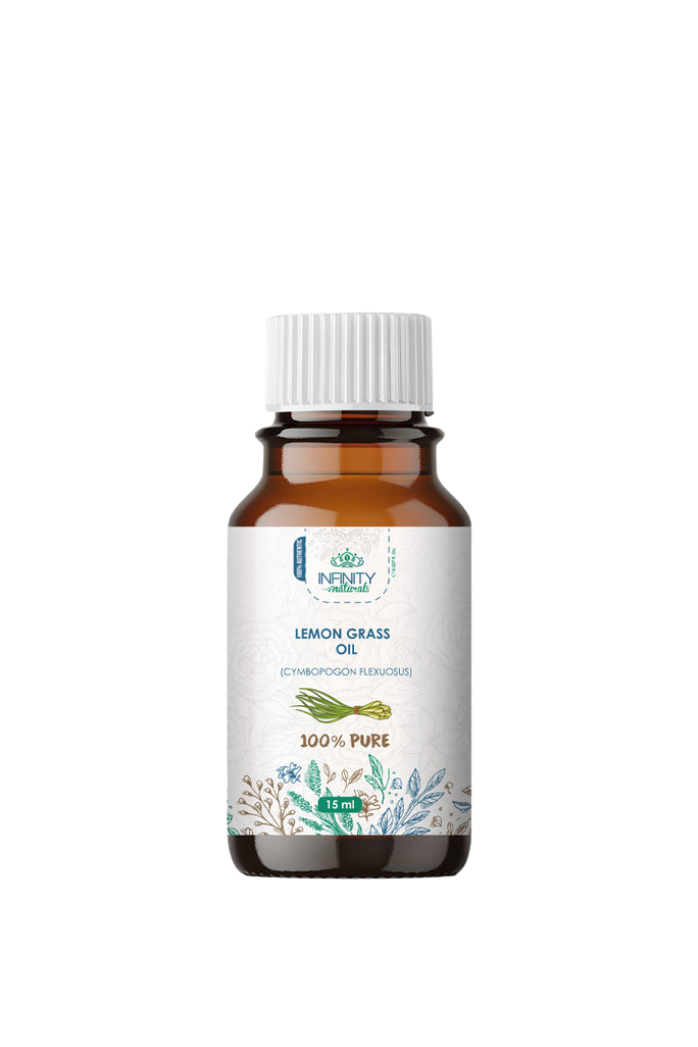 Lemon Grass Essential Oil by Infinity Clinic Pharma – pure lemongrass oil for relaxation and natural insect repellent