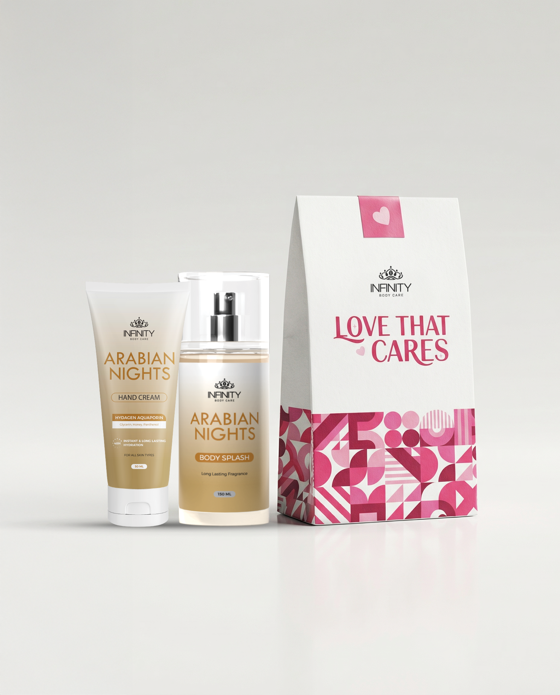Infinity Body Splash Arabian Nights 150ml & Hand Cream Arabian Nights Valentine's Bundle