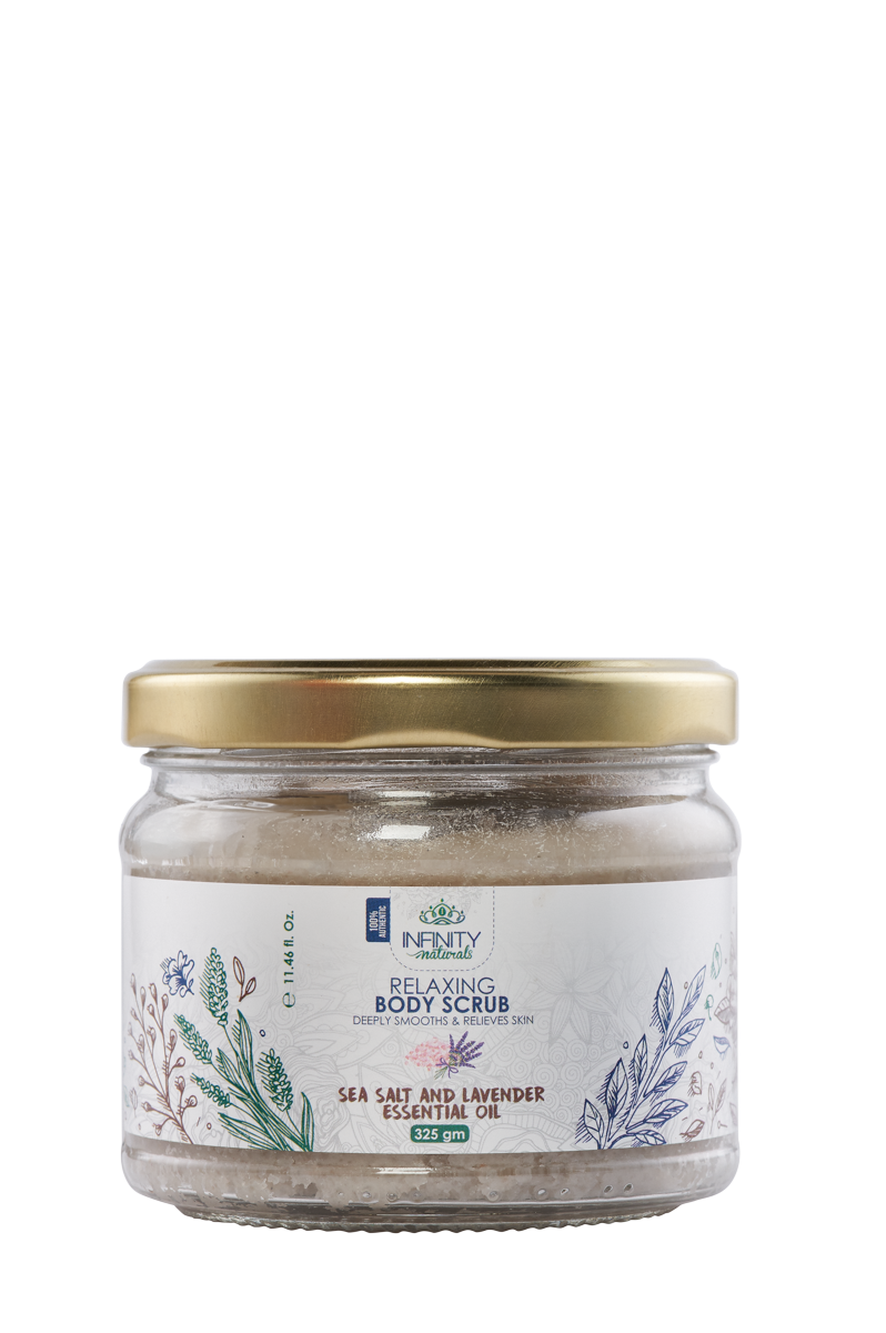 Relaxing Body Scrub Sea Salt & Lavender Essential Oil