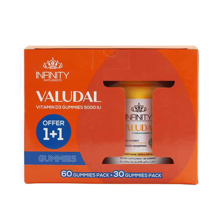 Valudal 60+30 Gummies Vitamin D Promopack | Infinity Clinic Pharma