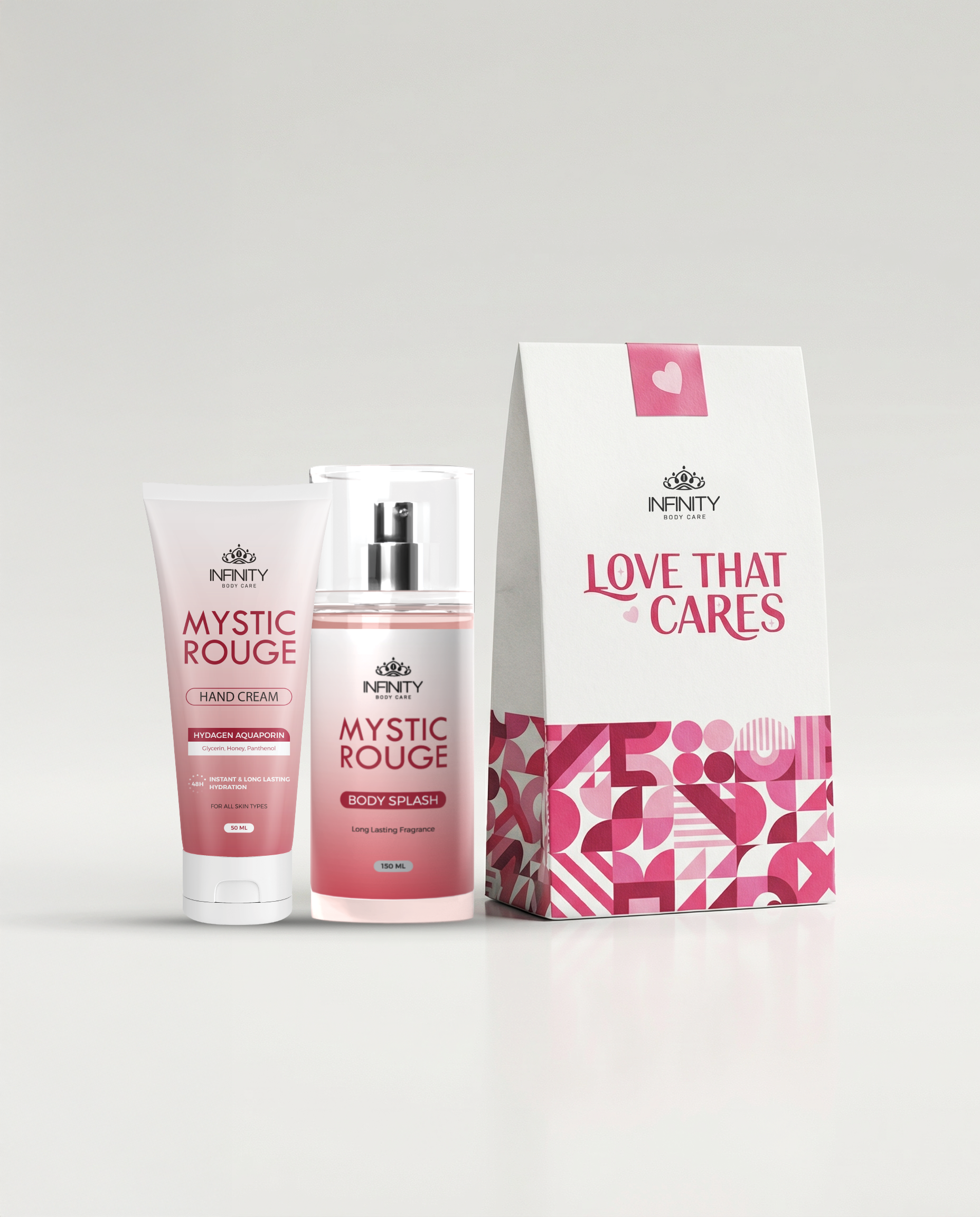 Infinity Body Splash Mystic Rouge 150ml & Hand Cream Mystic Rouge Valentine's Bundle