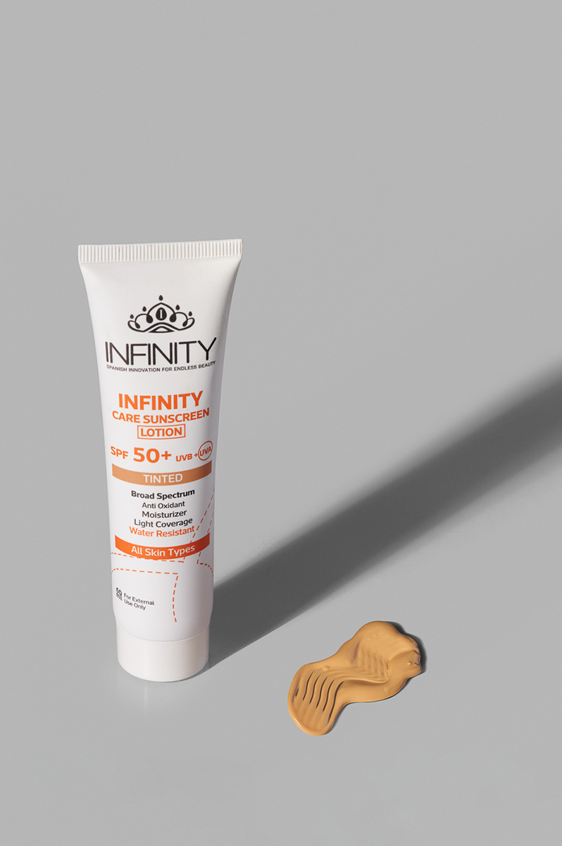 صن بلوك انفنتي تنتد لوشن, infinity tinted sunscreen
