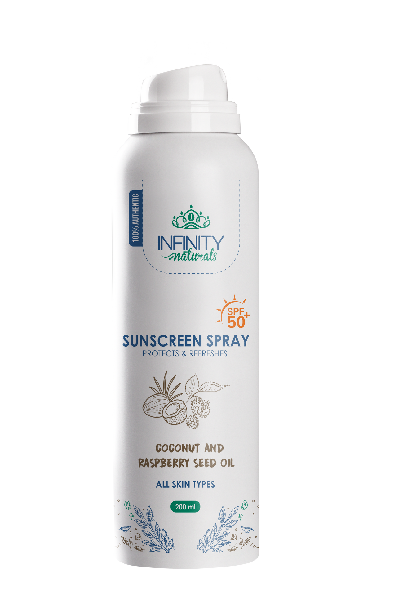 Infinity Naturals Sunscreen Spray - SPF50+ for all skin Types ...