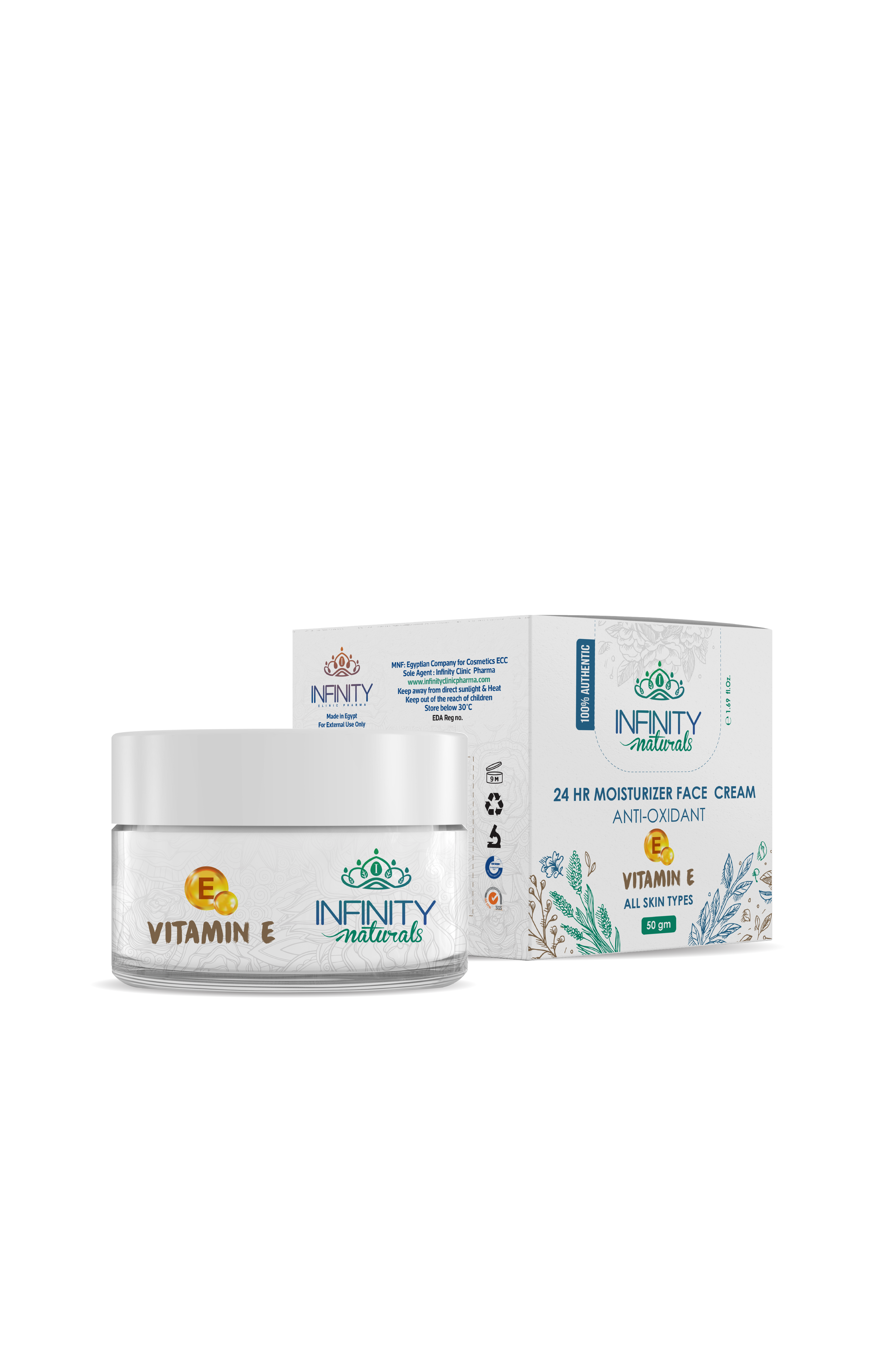 Infinity Naturals 24H Moisturizer Face Cream Day & Night Vitamin E Infinity Naturals 24H Moisturizer Face Cream Day & Night Vitamin E